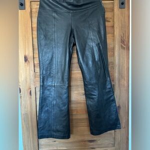 BOD & CHRISTENSEN BLACK 100% LEATHER MOTO PANTS - 8